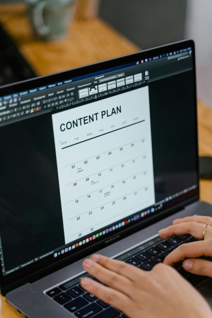 one month content calendar